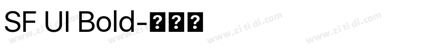 SF UI Bold字体转换